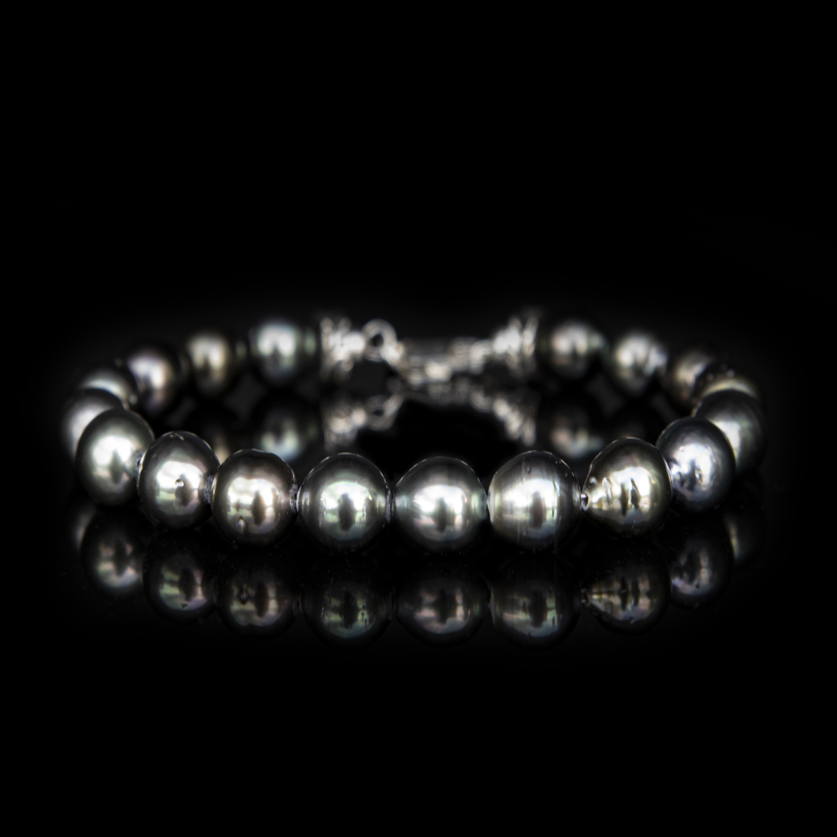 Bracciale Perle Nere di Tahiti – Gioiello Artigianale in Argento 925