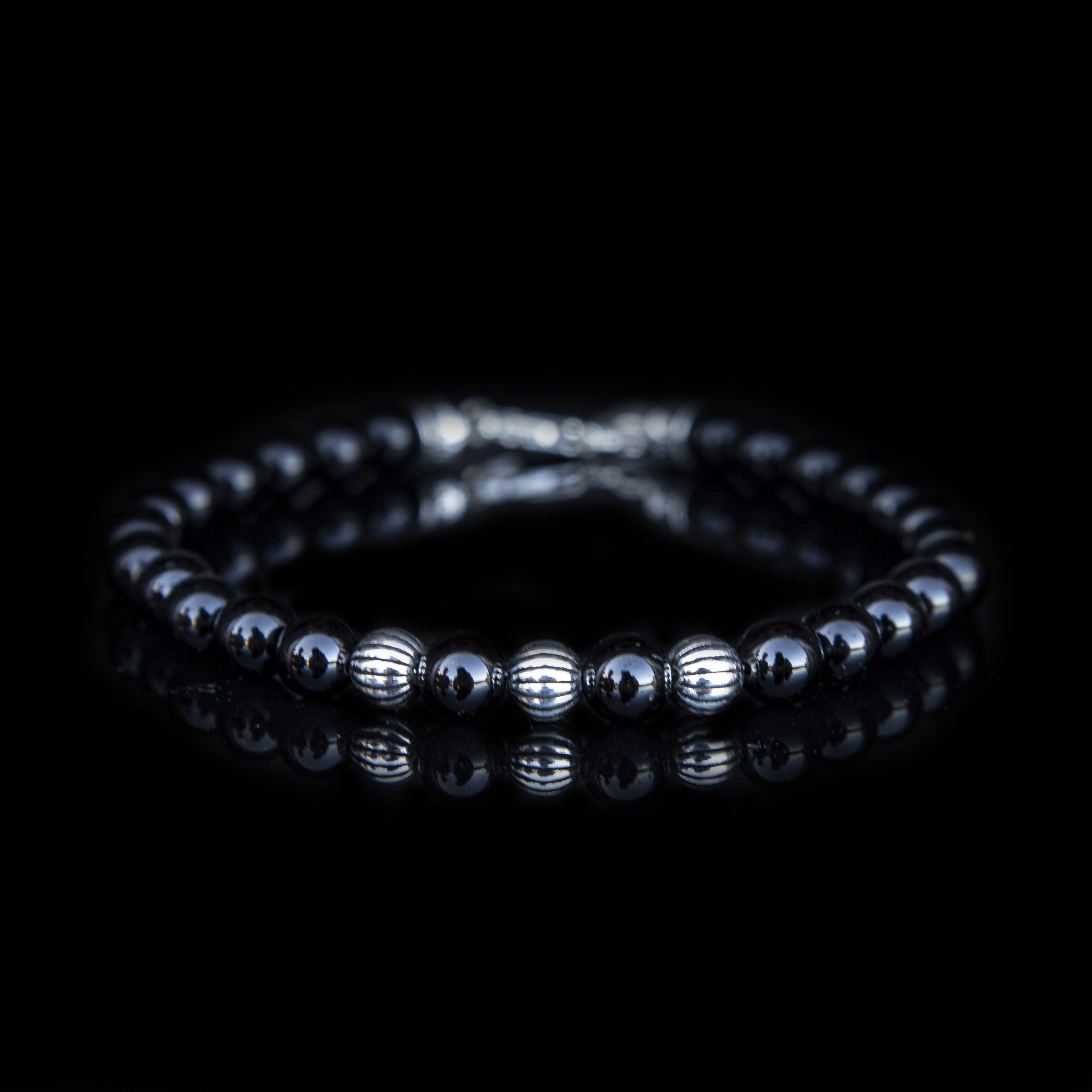 Bracciale Tormalina Nera 6 mm – Gioiello Artigianale in Argento 925