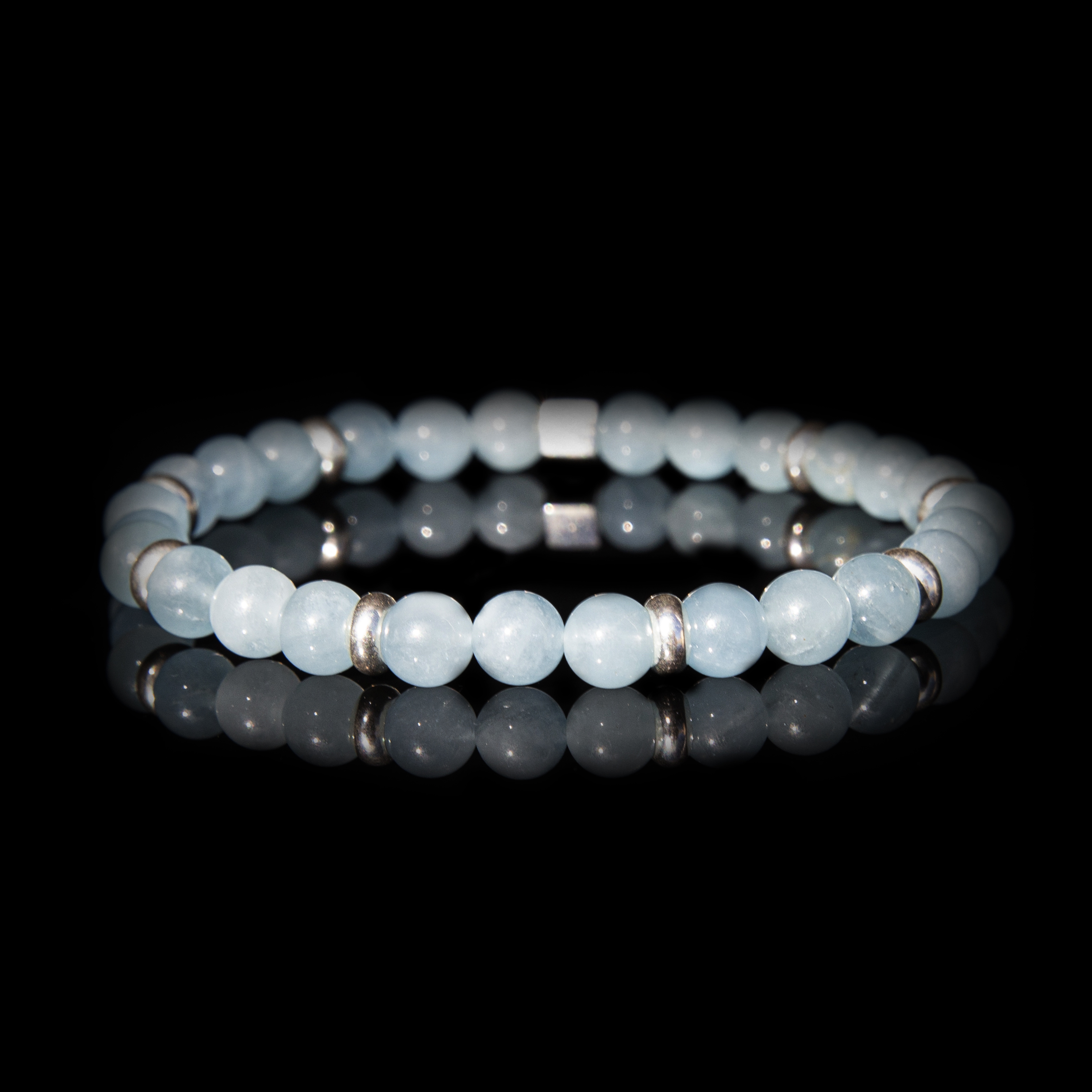 Bracciale Acquamarina 6 mm in Argento 925 – Grace Gioielli