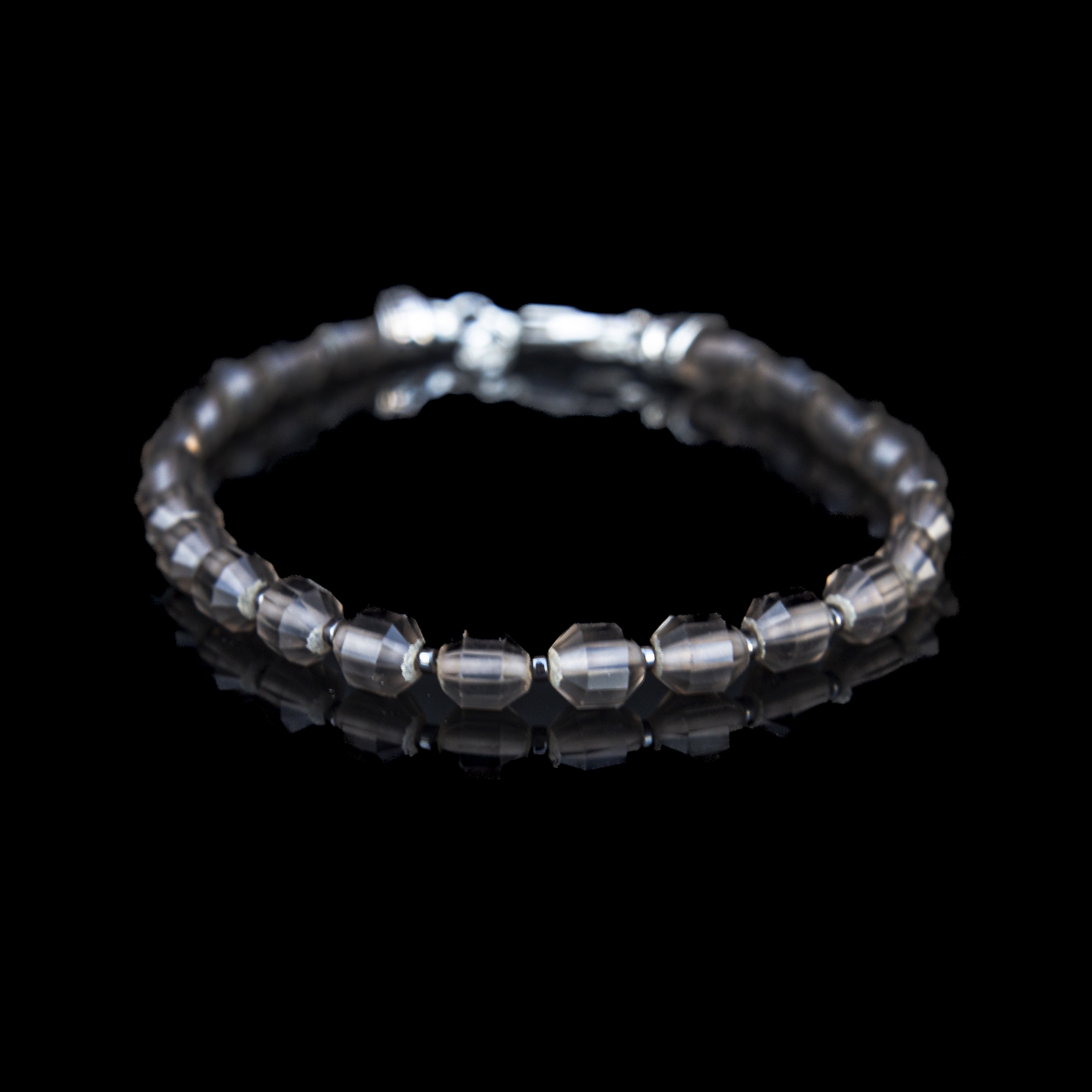 Bracciale Quarzo Fumé 5 mm in Argento 925 – Grace Gioielli