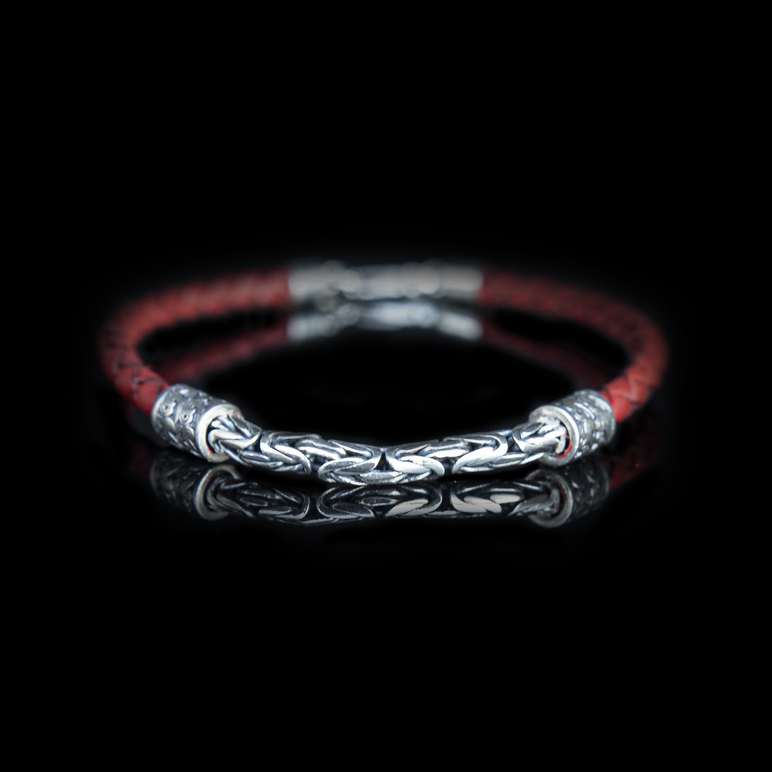 BRACCIALE PELLE – CATENA BIZANTINA