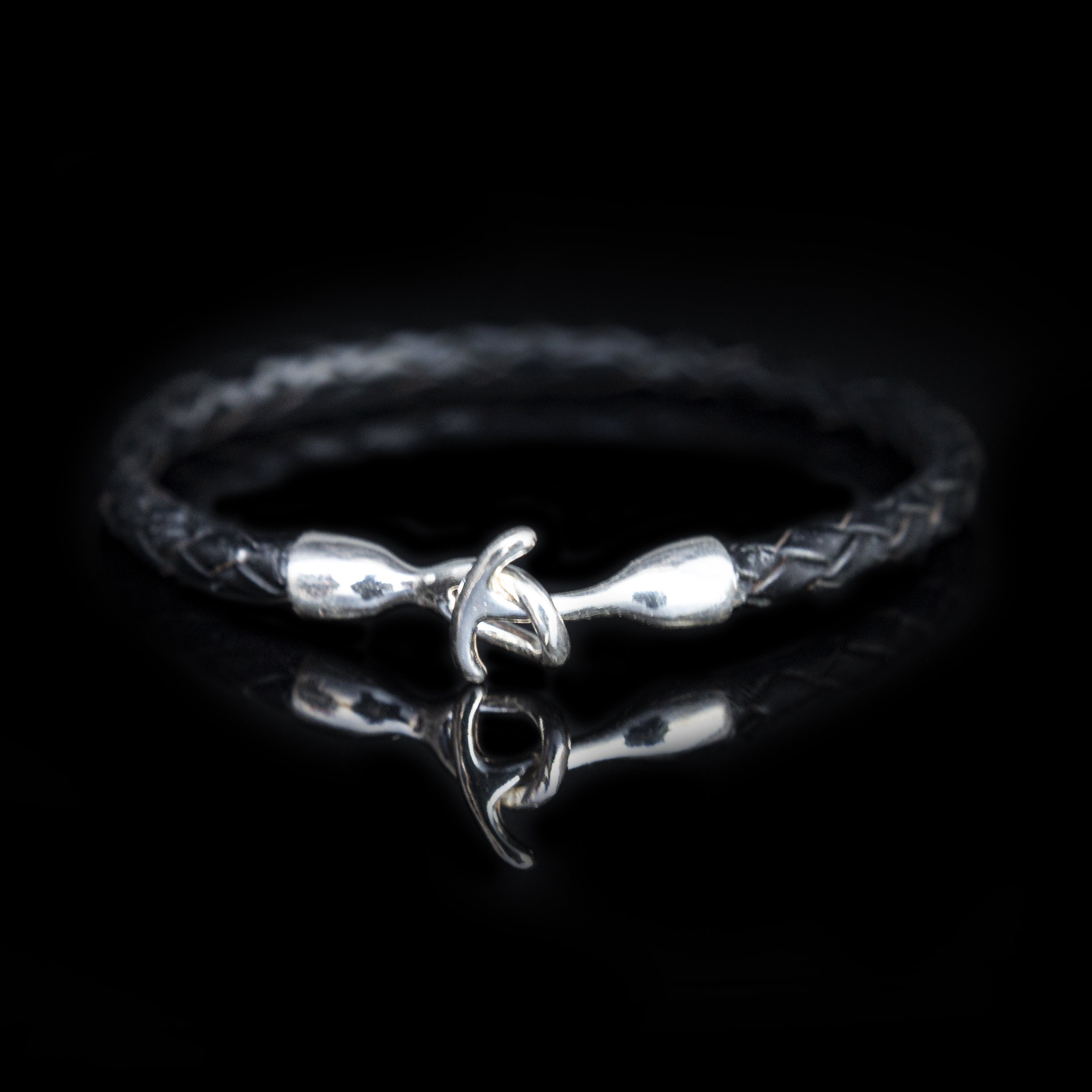 BRACCIALE PELLE NERA