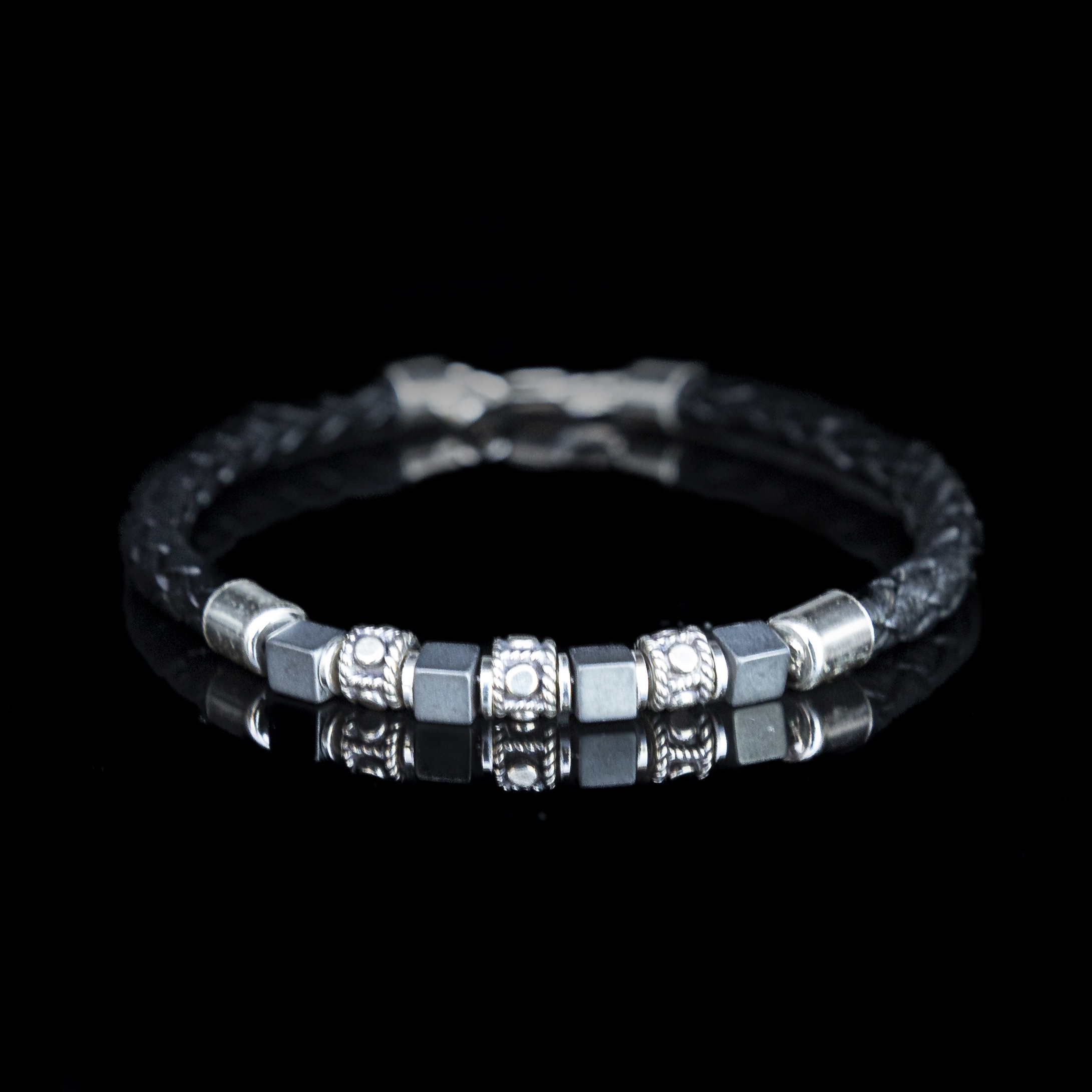 BRACCIALE PELLE NERA