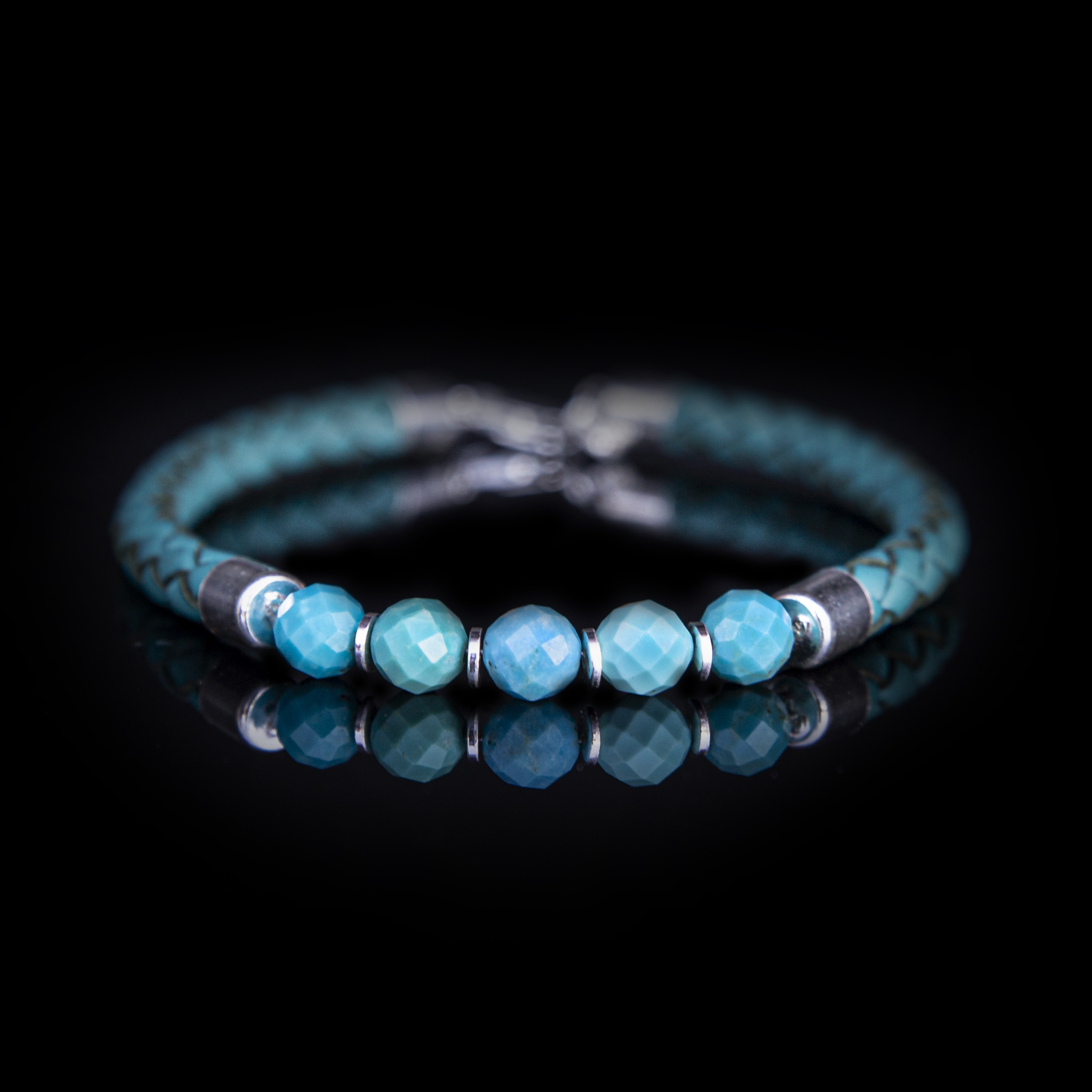 BRACCIALE PELLE TURCHESE – TURCHESE