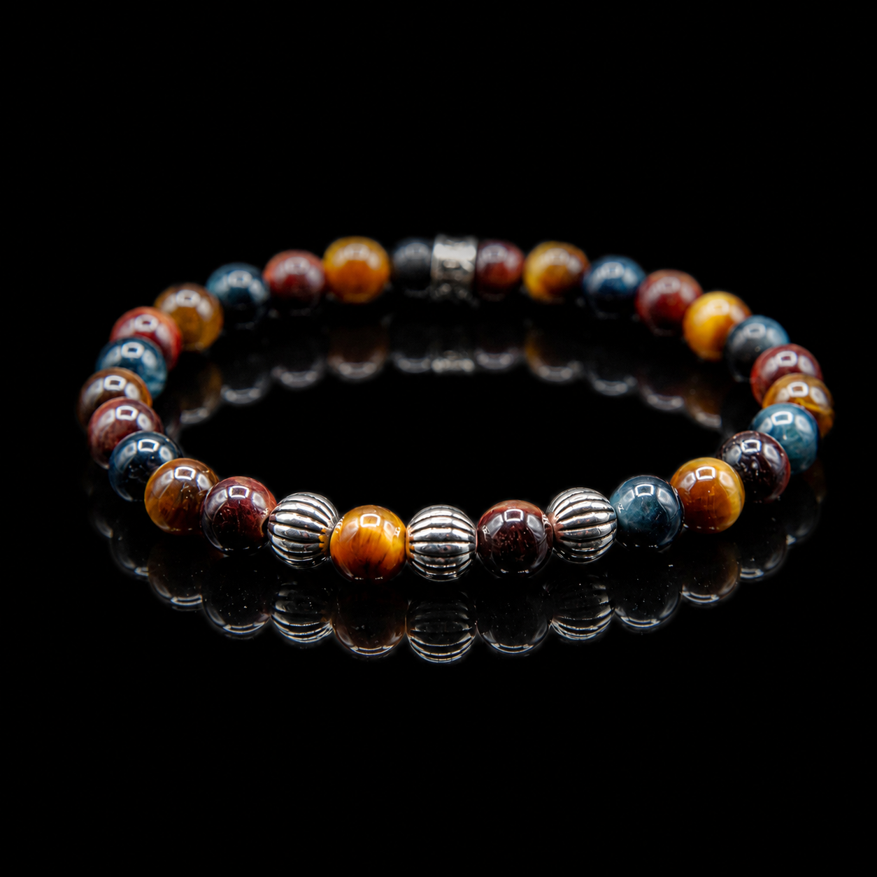 BRACCIALE TRIS DI OCCHIO DI TIGRE